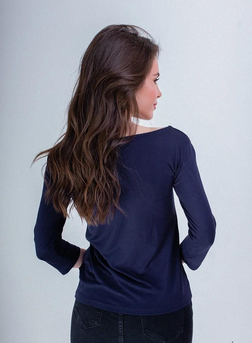 Sizes S-4XL. Blue Embroidered Boho Tee - Women's Ukrainian Shirt - Folk Ethnic Peasant Top