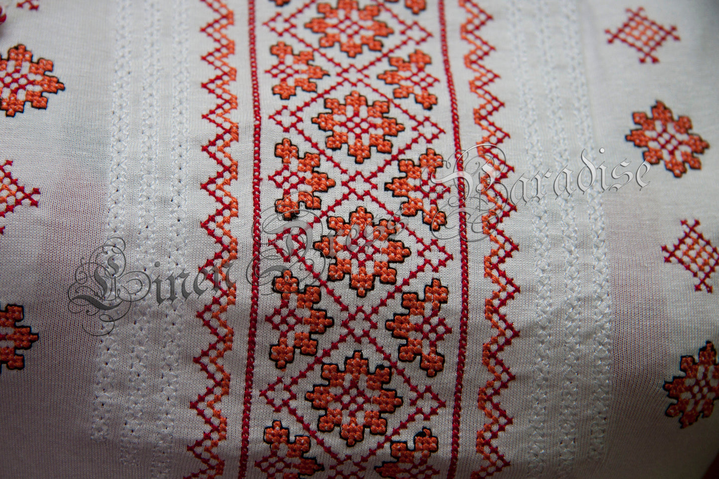 Sizes XL,3XL. Boho White Tee. Vyshyvanka Embroidered Shirt. Women's Cotton T-Shirt. Summer Boho Clothing. Gift for Her. Orange Ornament Blouse