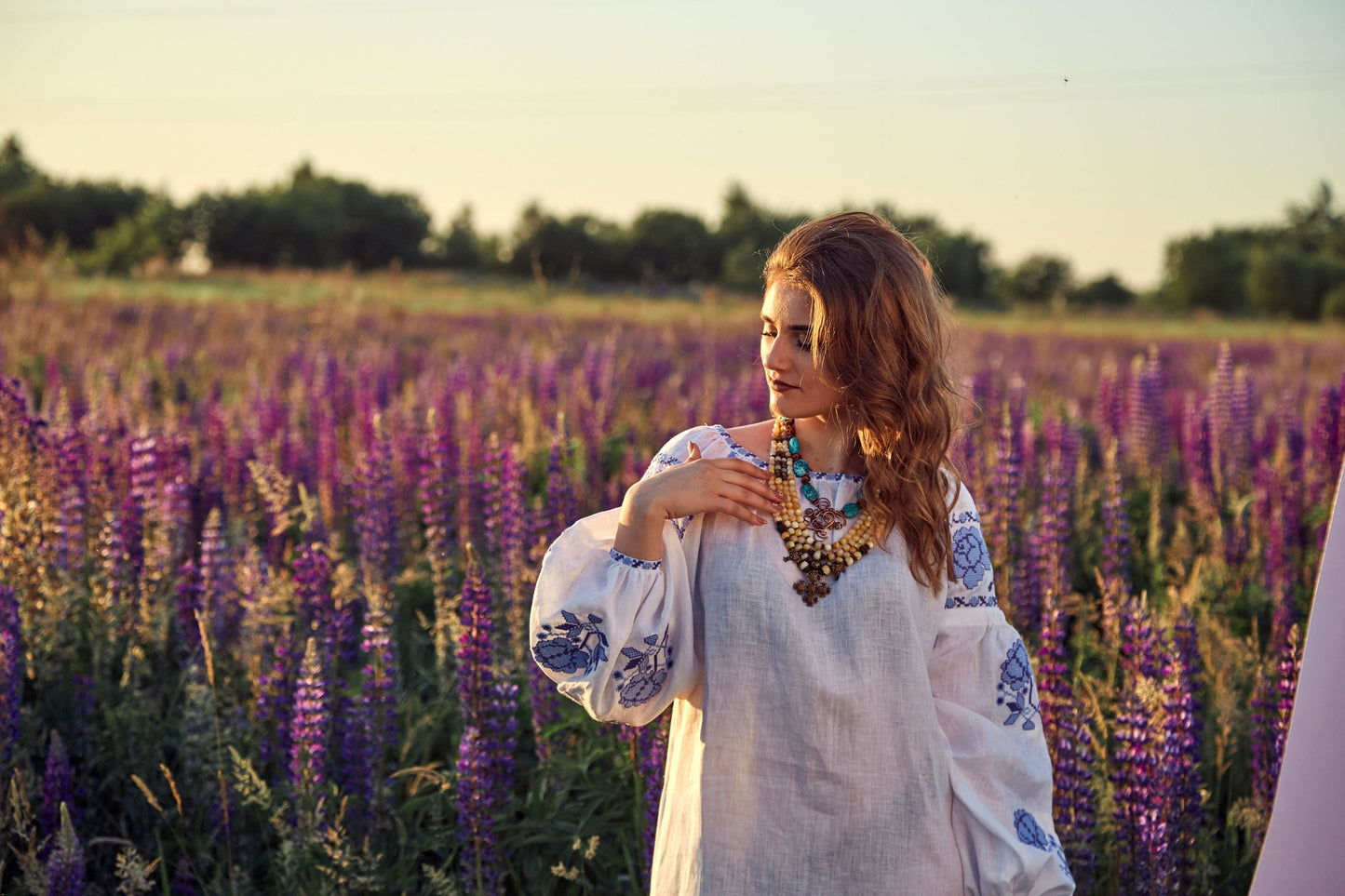 Size 4US//S! White Linen Embroidered Tunica - Mexican Boho Women's Tunic - Vyshyvanka with Ukrainian Embroidery