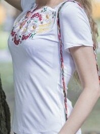 Sizes L,XL. White Hippie Embroidered Shirt - Boho Mexican Top - Unique Hippy Style Tee