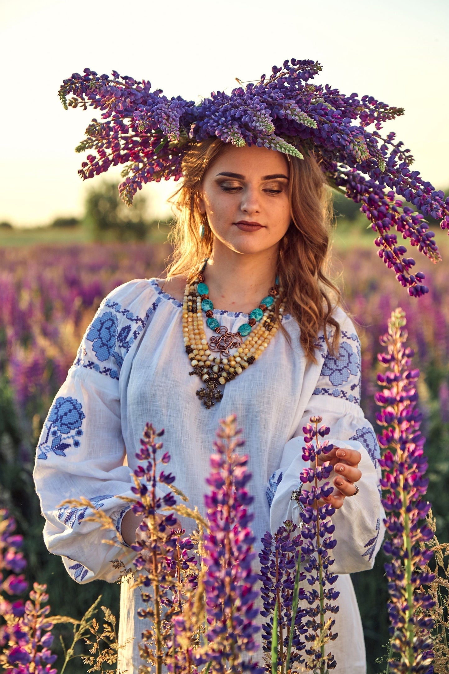 Size 4US//S! White Linen Embroidered Tunica - Mexican Boho Women's Tunic - Vyshyvanka with Ukrainian Embroidery