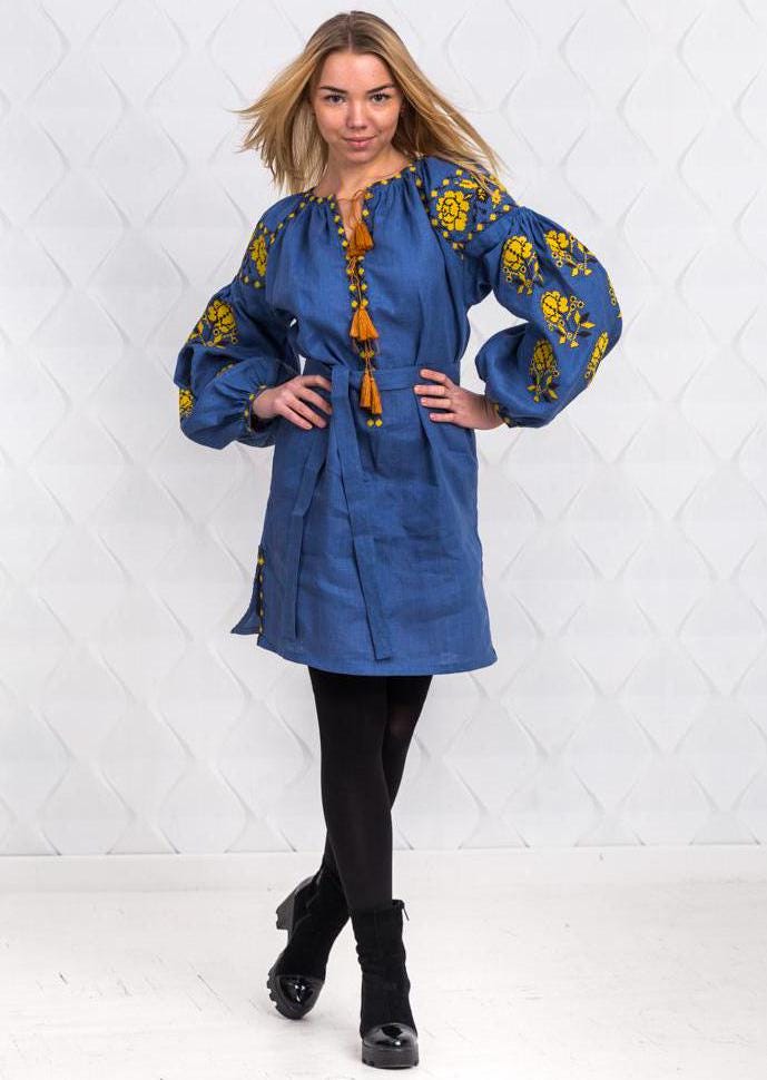 Size 6US! Bohemian Floral Embroidered Tunic – Ukrainian & Mexican Inspired with Colorful Floral Design and Tassels