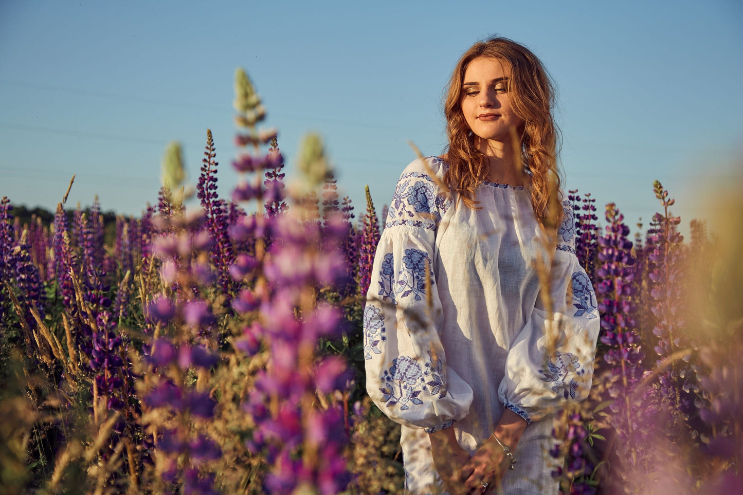 Size 4US//S! White Linen Embroidered Tunica - Mexican Boho Women's Tunic - Vyshyvanka with Ukrainian Embroidery