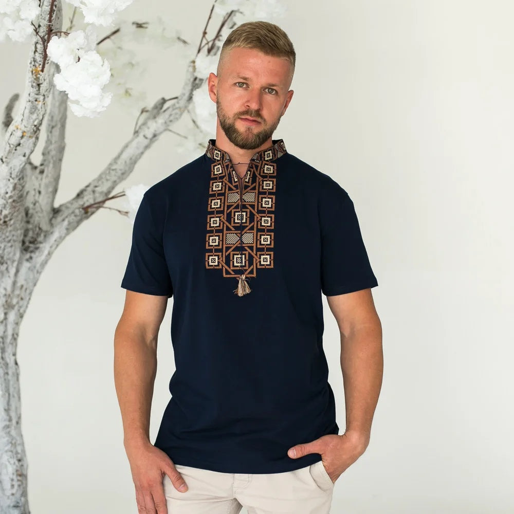 Men's embroidered T-shirts