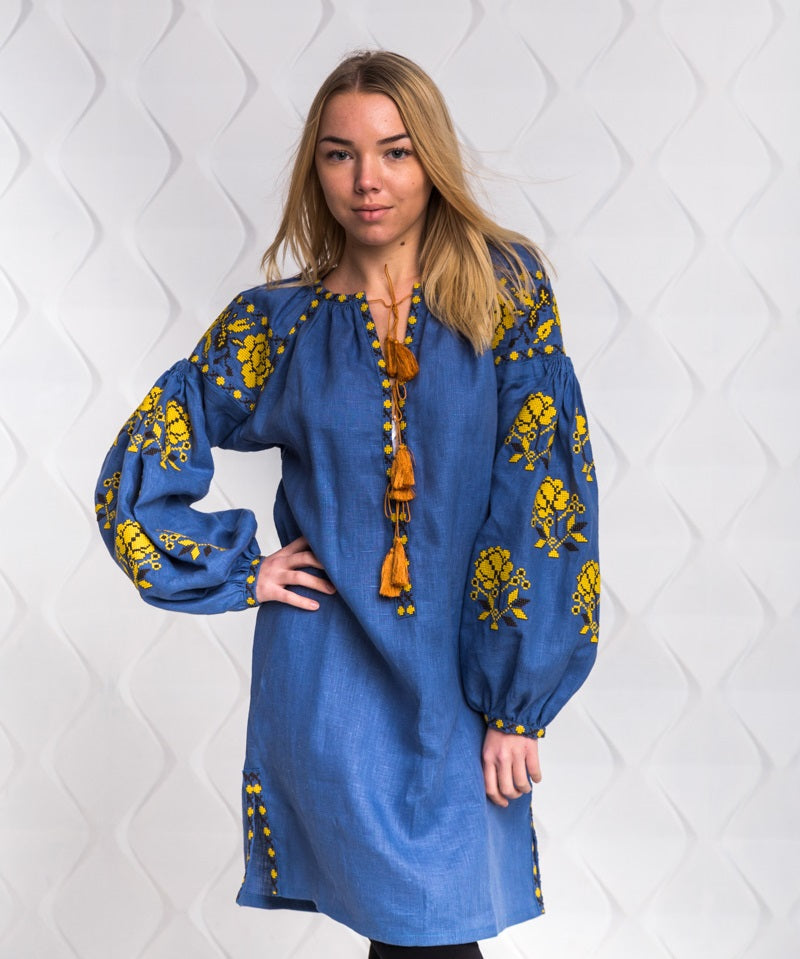 Linen embroidered tunics