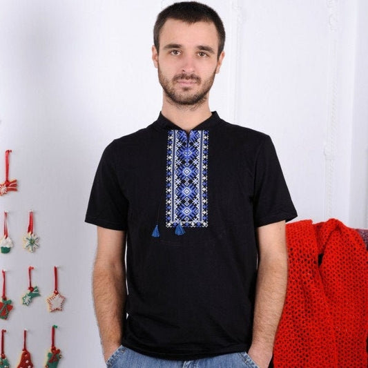 Sizes S,M. Men's t-shirt. Black tshirt for mens. Mens embroidered shirt. Men's clothing. Male T. Brothers gift. Gift for father. Men gifts. Tshirt
