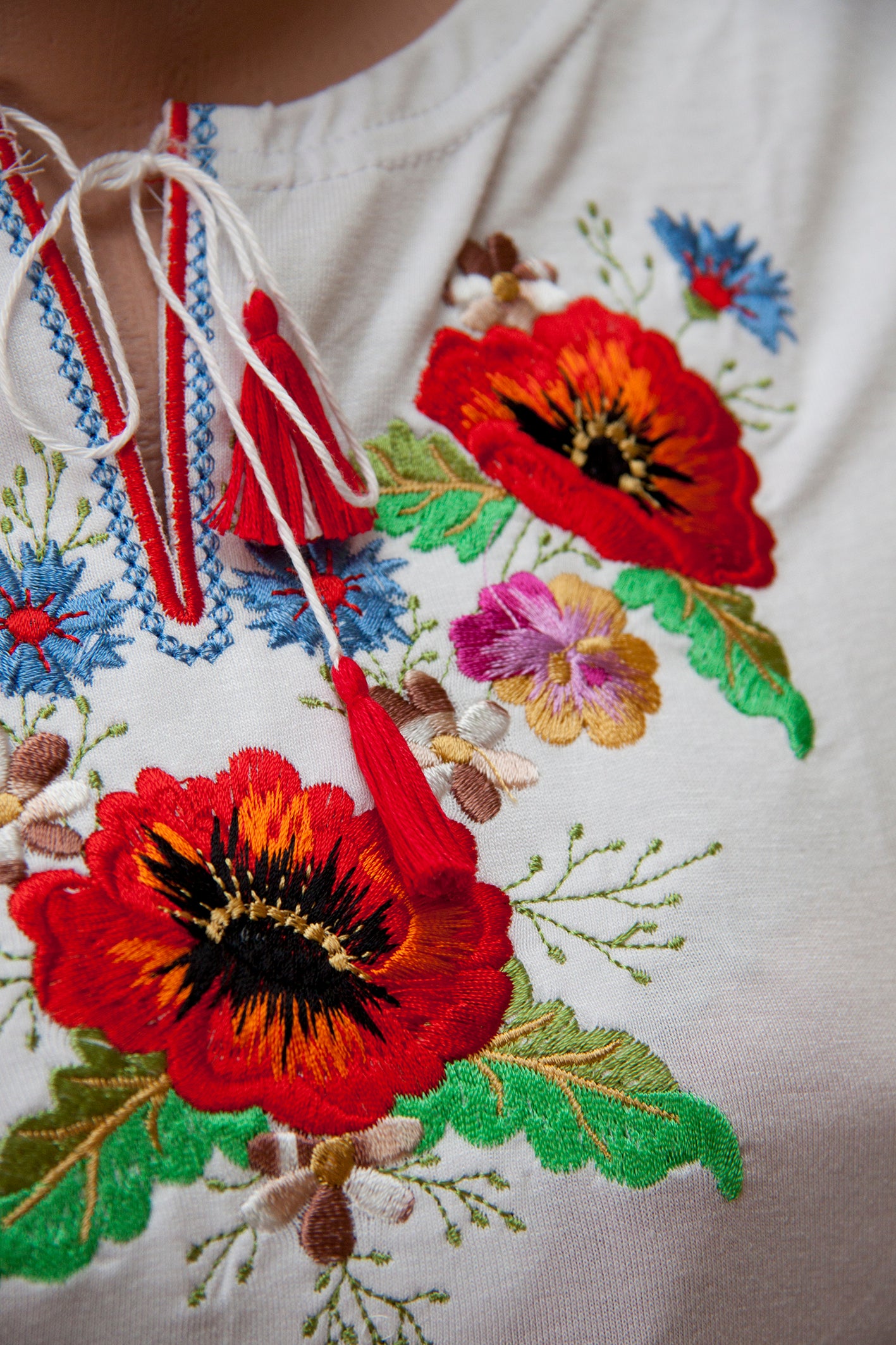 Sizes S,L. Embroidered Tee. Colorful Art T-Shirt. Trendy Custom Vyshyvanka. Unique Gift for Her or Mom. Handmade Embroidery Shirt. Gypsy Boho Top