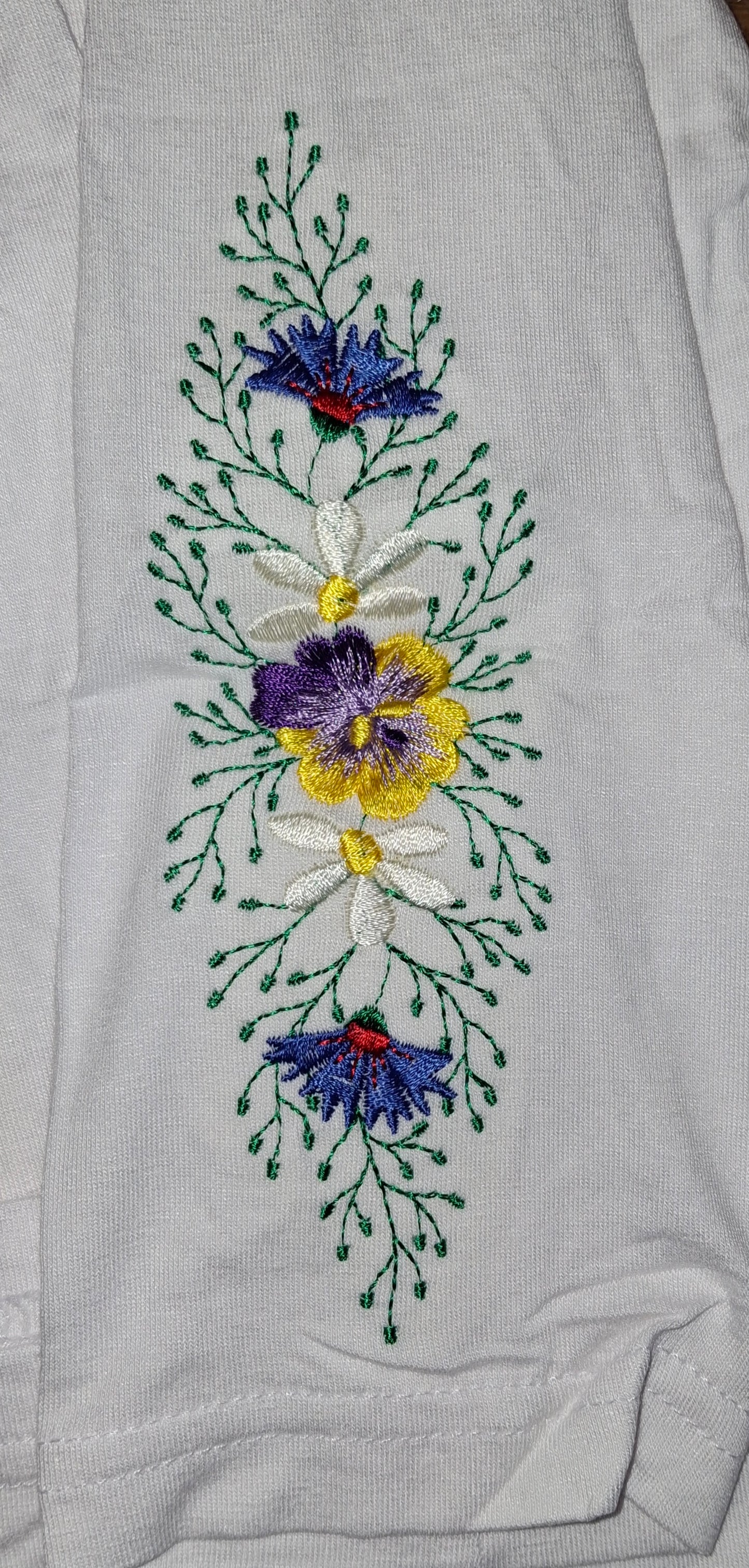 Sizes S,L. Embroidered Tee. Colorful Art T-Shirt. Trendy Custom Vyshyvanka. Unique Gift for Her or Mom. Handmade Embroidery Shirt. Gypsy Boho Top