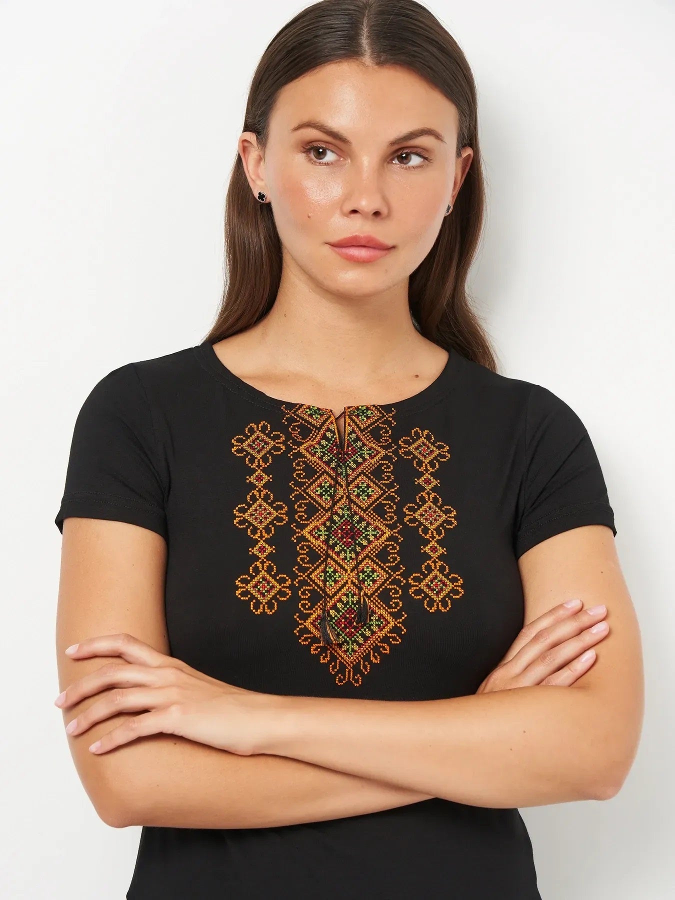 Sizes M-XXL,4XL. Black vyshyvanka. Boho ethno tshirt. Ukrainian traditional clothes. Cute womens tops. Gift for mom. City style t-shirt. Boho spring tee