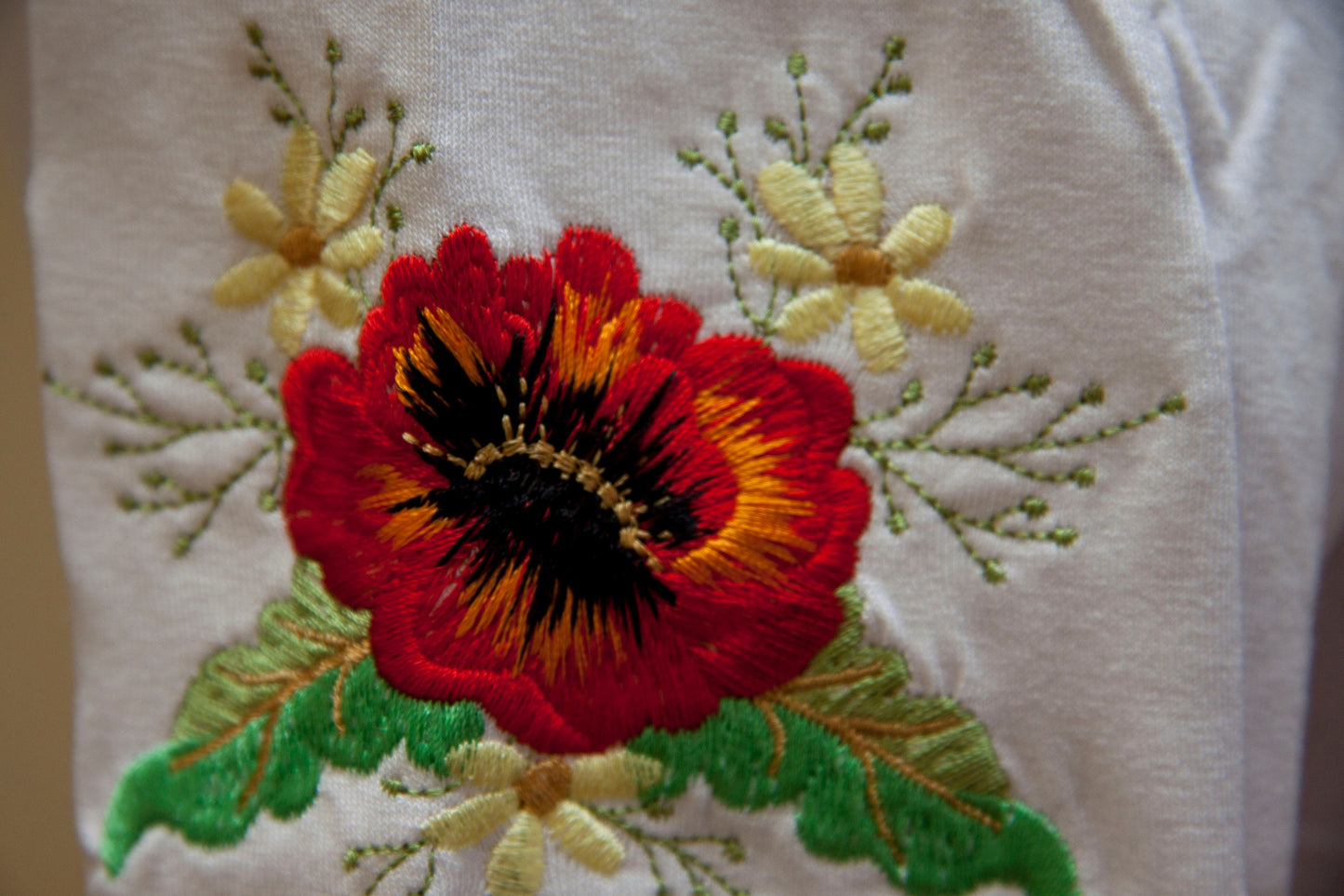Sizes S,L. Embroidered Tee. Colorful Art T-Shirt. Trendy Custom Vyshyvanka. Unique Gift for Her or Mom. Handmade Embroidery Shirt. Gypsy Boho Top