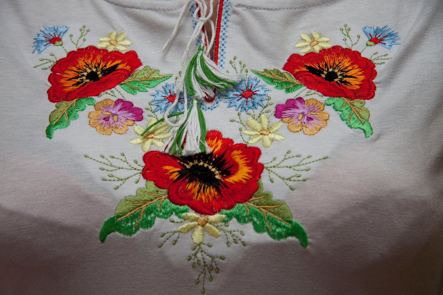 Sizes S,L. Embroidered Tee. Colorful Art T-Shirt. Trendy Custom Vyshyvanka. Unique Gift for Her or Mom. Handmade Embroidery Shirt. Gypsy Boho Top