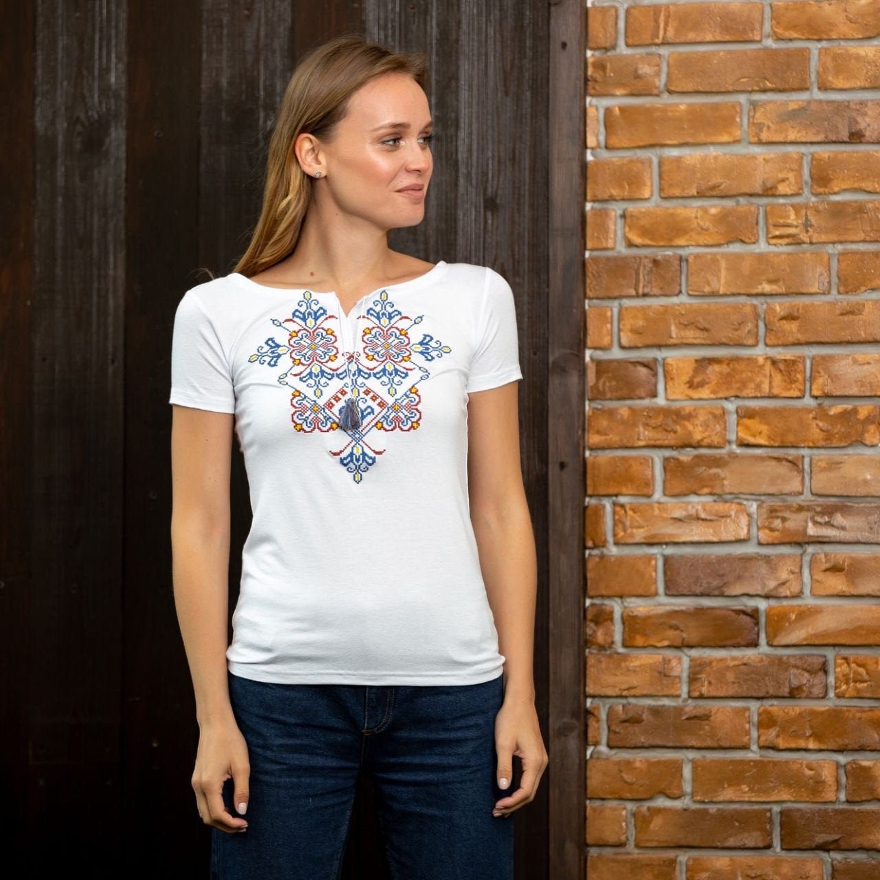 Sizes M,L,XXL. Ukrainian Boho T-Shirt - Embroidered Vyshyvanka Tee - Summer White Top